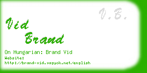 vid brand business card
